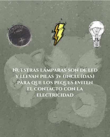 Lámparas infantiles de madera